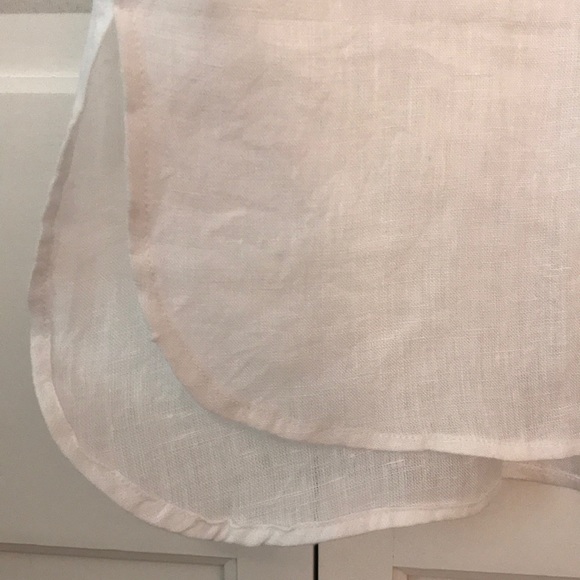 White Madison Mathews linen dress - Picture 4 of 6